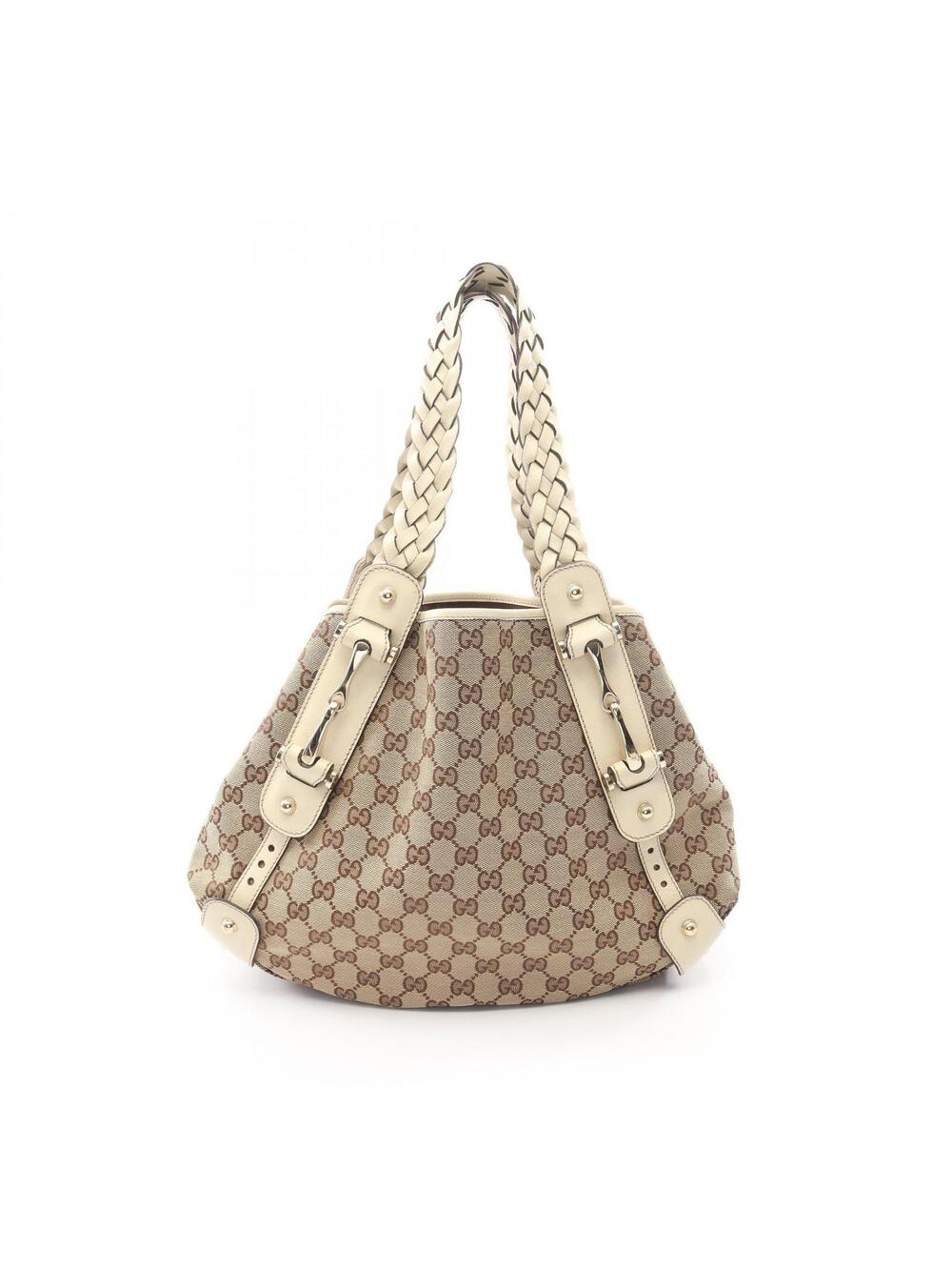 Gucci Gg Canvas Shoulder Bag Leather #290573G75B